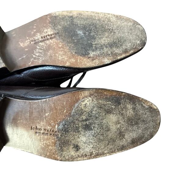 John varvatos Italian leather men’s shoes size 10.5 dress shoes brown leather main image 6